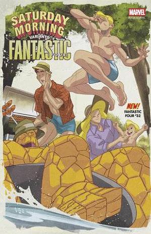 Fantastic Four #32 SEAN GALLOWAY SATURDAY MORNING cover