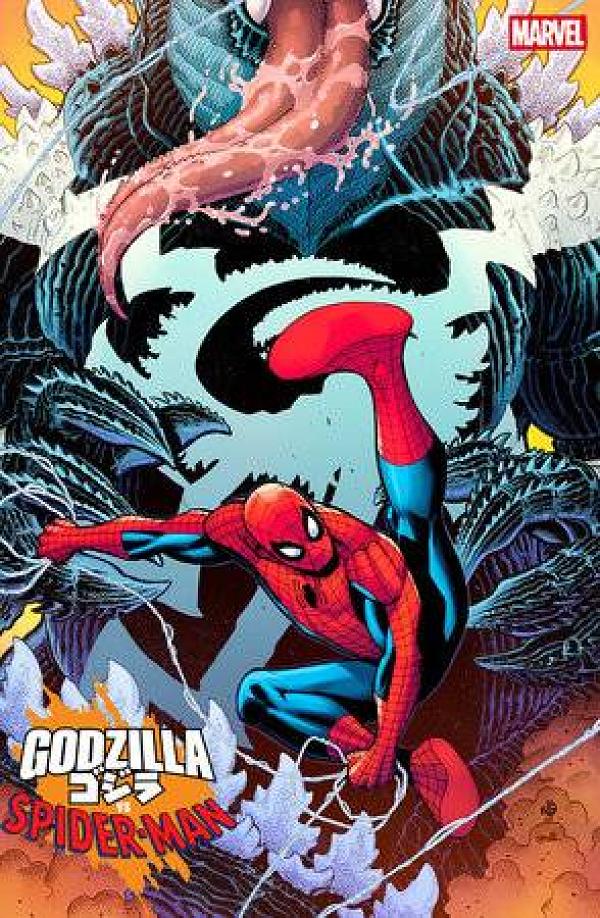 Godzilla Vs Spider-Man #1 BRADSHAW VENOMIZED GODZILLA cover