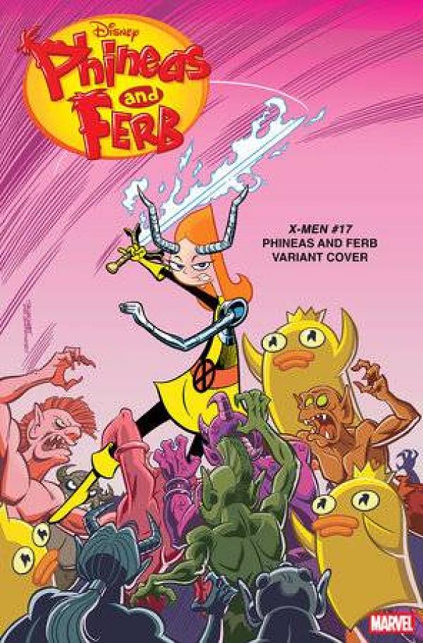 X-Men #17 JACOB CHABOT PHINEAS AND FERB cover