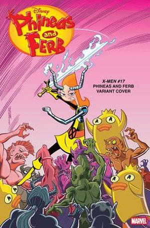X-Men #17 JACOB CHABOT PHINEAS AND FERB cover