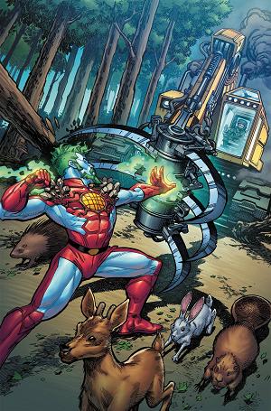 Captain Planet #4 CVR E HARDIN METAL PREMIUM cover