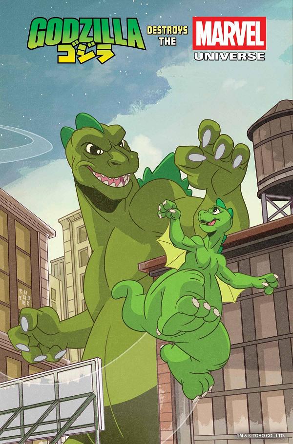 Godzilla Destroys The Marvel Universe #1 ANIMATION cover