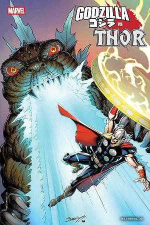 Godzilla Vs Thor #1 MARK BAGLEY FOIL cover