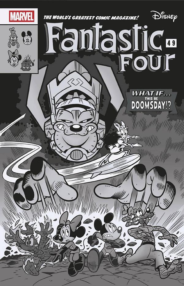 Fantastic Four #1 100 COPY INCV BW WHAT IF FF HOMAGE cover