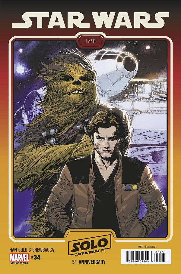 Star Wars #34 YU SOLO & CHEWBACCA SOLO 5TH ANNIV MOVIE cover