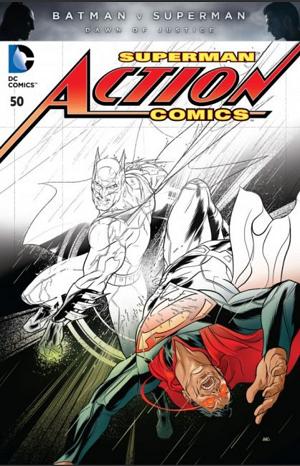 Action Comics #50 Color Fade to Sketch Variant cover