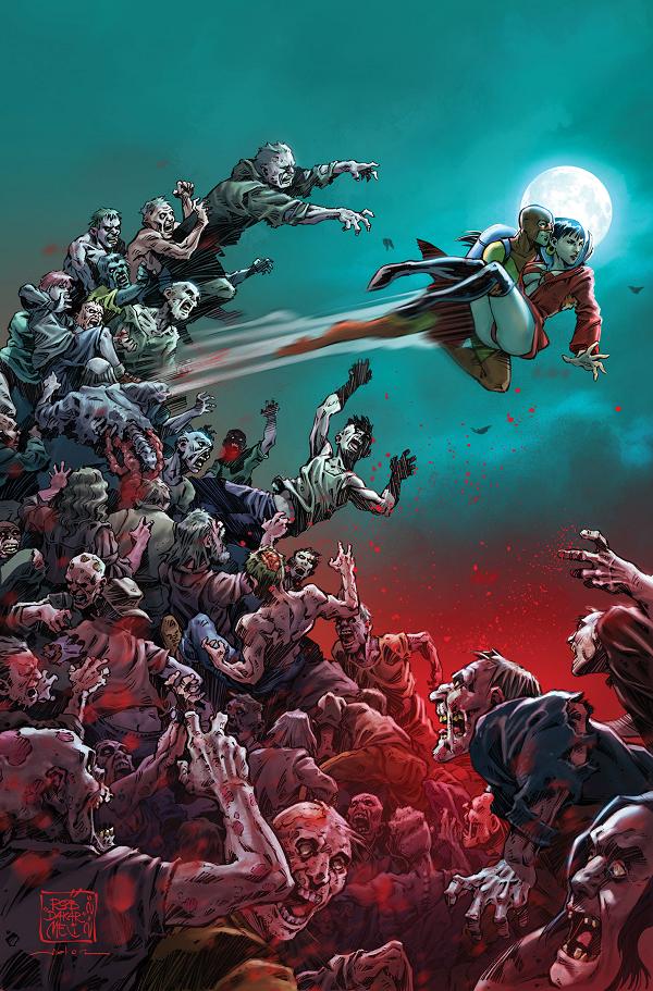 Die!Namite Blood Red #3 variant cover by Roberto Meli