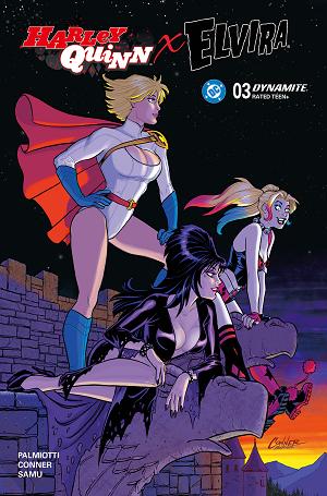 Harley Quinn X Elvira #3 CVR G CVR G INC 1:10 AMANDA CONNER NIGHT ORIGINAL cover