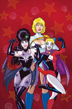 Harley Quinn X Elvira #3 CVR E CVR E AMANDA CONNER RED METAL VIRGIN cover