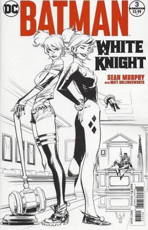 Batman White Knight #3 3rd Print B&W Variant Cover cover