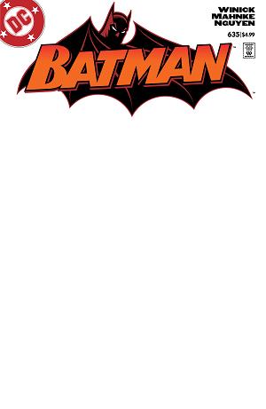 Batman #635 CVR D FACSIMILE EDITION CVR D BLANK CARD STOCK cover