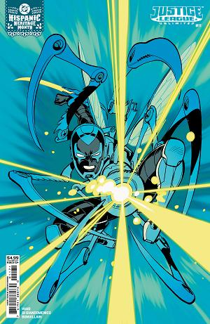 Justice League Unlimited #11 CVR E CVR E LEONARDO ROMERO HISPANIC HERITAGE MONTH BLUE BEETLE CARD STOCK cover