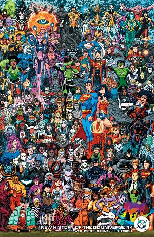 New History Of The Dc Universe #4 CVR D (OF 4) CVR D SCOTT KOBLISH LEGACY CARD STOCK cover