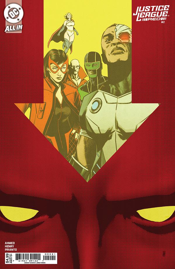 Justice League Red #2 CVR B (OF 6) CVR B JORGE FORNES CARD STOCK cover