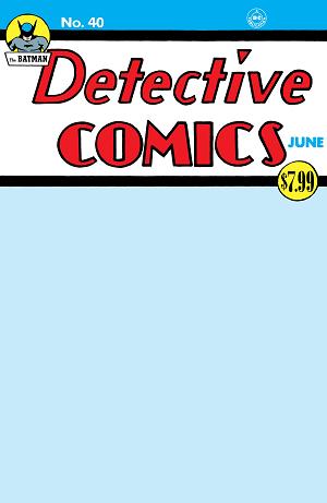 Detective Comics #40 CVR C FACSIMILE EDITION CVR C BLANK cover