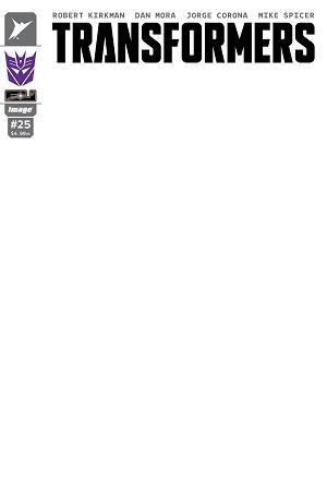 Transformers #25 CVR H CVR H BLANK SKETCH DECEPTICON cover