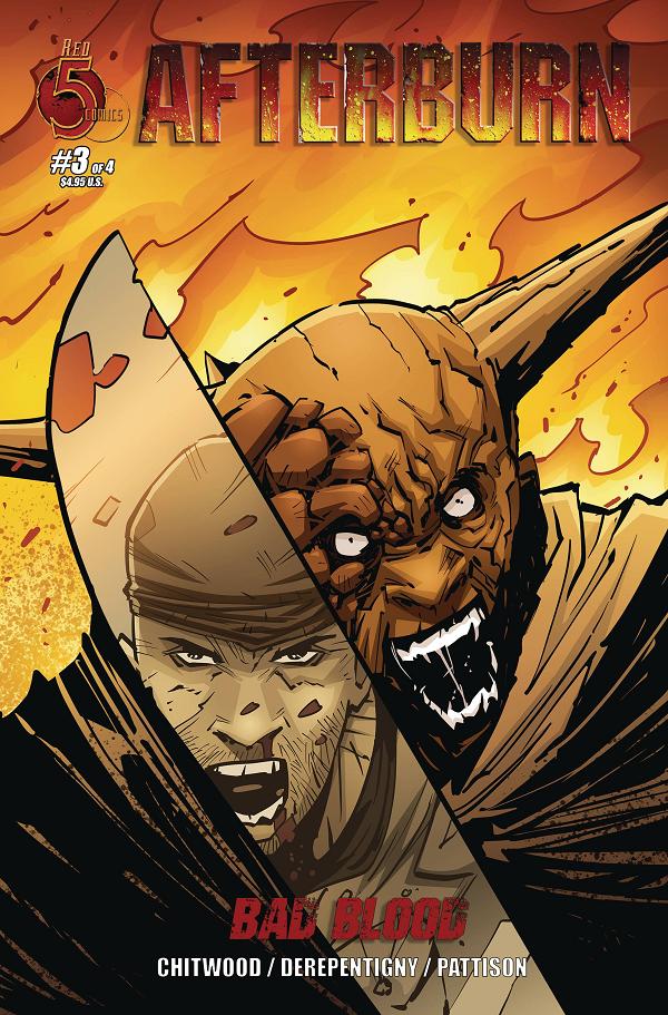 Afterburn Bad Blood #3 cover by Etienne Derepentigny
