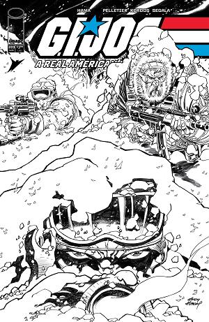 G.I. Joe: A Real American Hero #322 CVR B CVR B ANDY KUBERT B&W cover