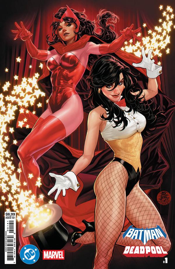 Dc Marvel Batman Deadpool #1 CVR D (ONE SHOT) CVR D MARK BROOKS ZATANNA SCARLET WITCH CARD STOCK cover