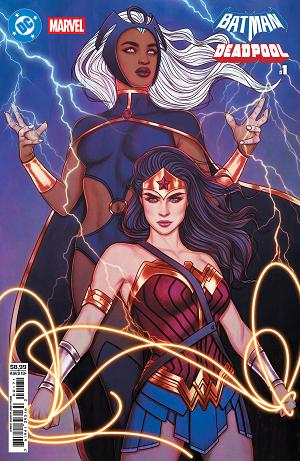 Dc Marvel Batman Deadpool #1 CVR H (ONE SHOT) CVR H JENNY FRISON WONDER WOMAN STORM CARD STOCK cover