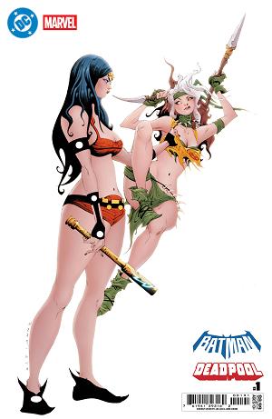 Dc Marvel Batman Deadpool #1 CVR J (ONE SHOT) CVR J JAE LEE BIG BARDA SAVAGE LAND ROGUE CARD STOCK cover
