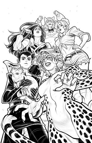 Cheetah And Cheshire Rob The Justice League #5 CVR C (OF 6) CVR C ELIZABETH TORQUE CARD STOCK cover