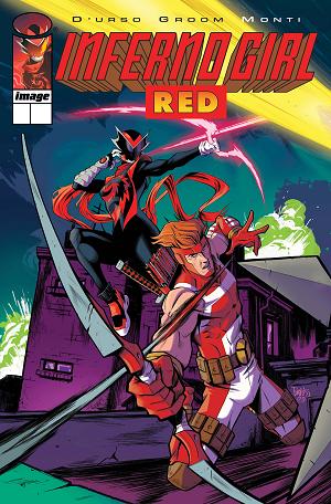 Inferno Girl Red Book Two #1 CVR D (OF 3) CVR D DANIEL BAYLISS YOUNGBLOOD TEAM UP cover