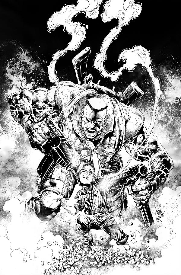 Hyde Street #10 CVR F CVR F IVAN REIS YOUNGBLOOD TEAM UP B&W VIRGIN cover