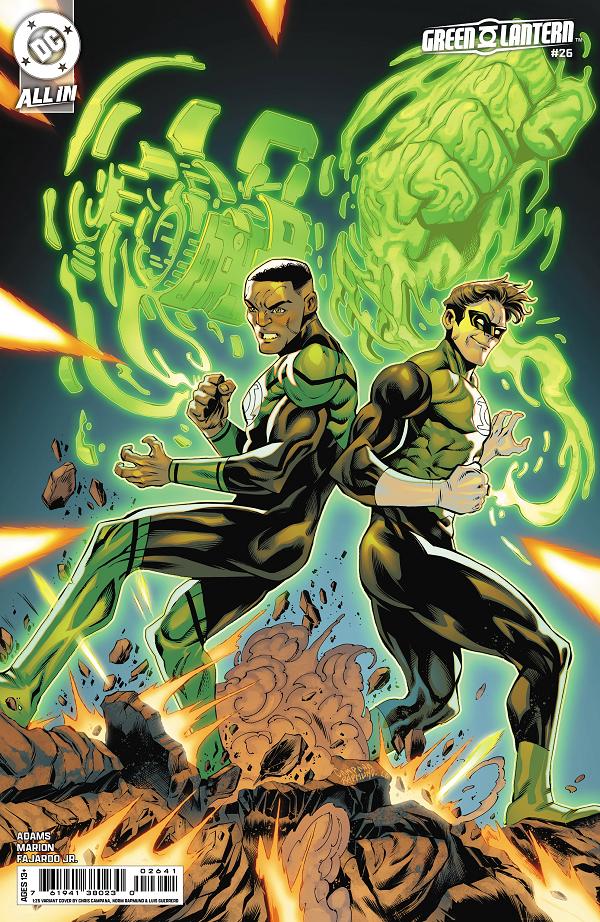 Green Lantern #26 CVR E CVR E INC 1:25 CHRIS CAMPANA & NORM RAPMUND CARD STOCK cover
