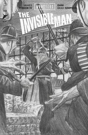 Universal Monsters The Invisible Man #1 CVR F (OF 4) CVR F INC 1:75 ALEX ROSS PENCIL SKETCH cover