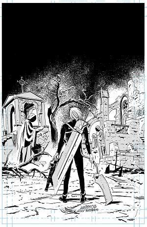 Lost Fantasy #4 CVR D CVR D INC 1:25 ALEX DIOTTO B&W VIRGIN cover