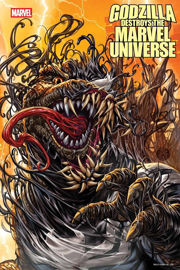 Godzilla Destroys The Marvel Universe #2 cover