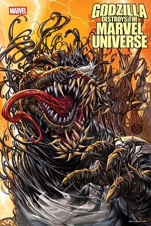 Godzilla Destroys The Marvel Universe #2 cover