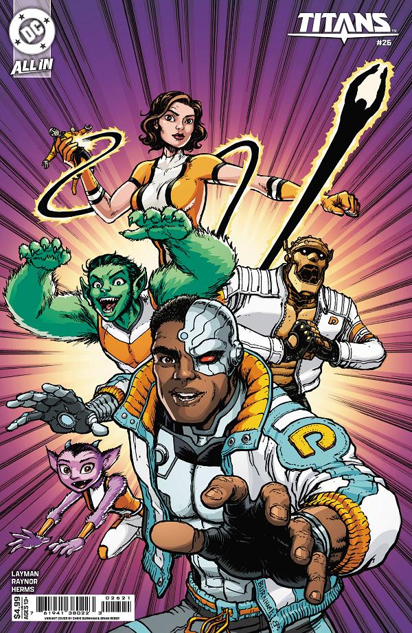 Titans #26 CVR B CVR B CHRIS BURNHAM CARD STOCK cover