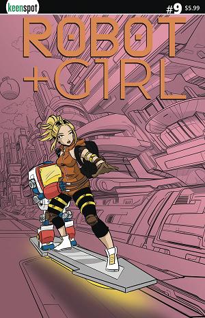 Robot + Girl #9 CVR B SURFS UP cover