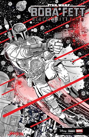 Star Wars: Boba Fett - Black, White & Red #4 DAVE WACHTER VARIANT [1:25] cover