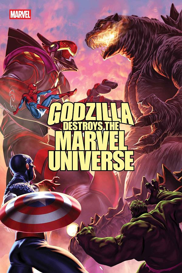 Godzilla Destroys The Marvel Universe #5 cover
