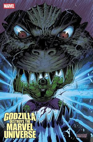 Godzilla Destroys The Marvel Universe #4 NETHO DIAZ VARIANT [1:25] cover