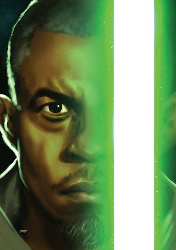 Star Wars Jedi Knights #8 TAURIN CLARKE LIGHTSABER VIRGIN VARIANT [1:50] cover