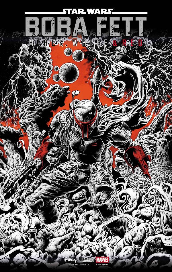 Star Wars: Boba Fett - Black, White & Red #2 KYLE HOTZ VARIANT [1:25] cover