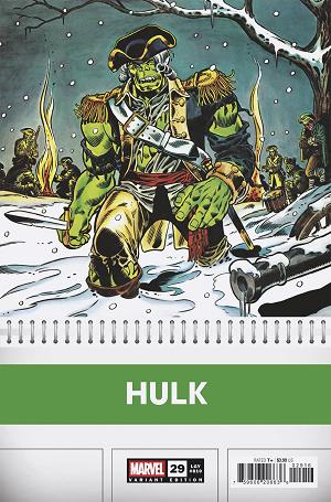 Incredible Hulk #29 HERB TRIMPE BICENTENNIAL CALENDAR HIDDEN GEM VARIANT [1:50] cover