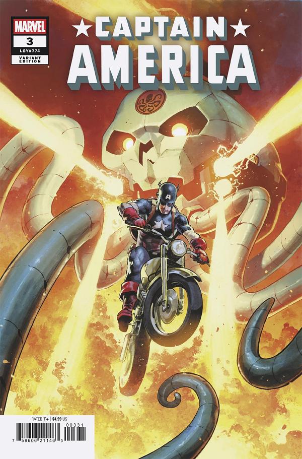 Captain America #3 variant cover by Jerome Opena