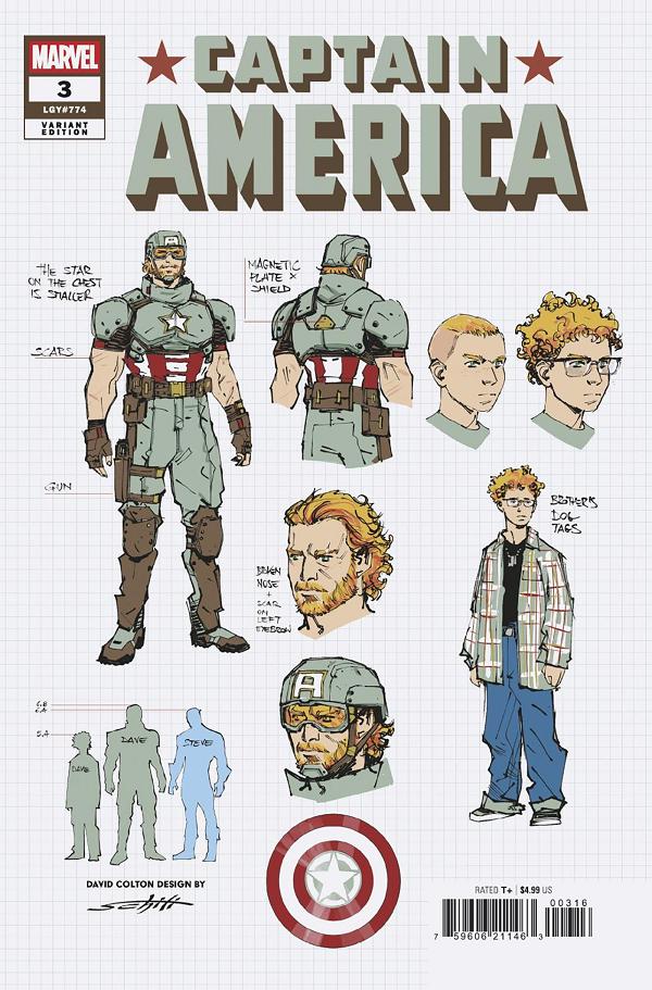 Captain America #3 variant cover by Valerio Schiti