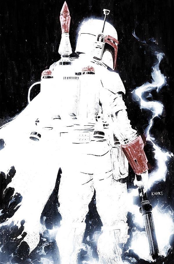 Star Wars: Boba Fett - Black, White & Red #1 KAARE ANDREWS VIRGIN VARIANT [1:100] cover