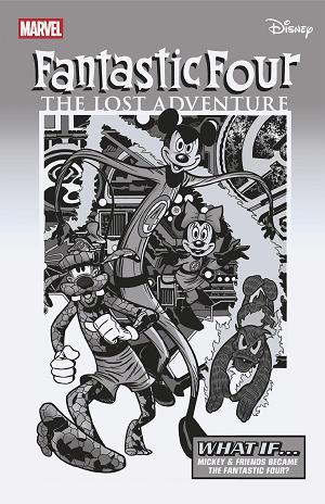 Fantastic Four #3 VITALE MANGIATORDI BLACK AND WHITE DISNEY WHAT IF? FANTASTIC FOUR HOMAGE VARIANT [1:100] cover