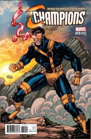 Champions #10 X-Men Trading Card Variant cover