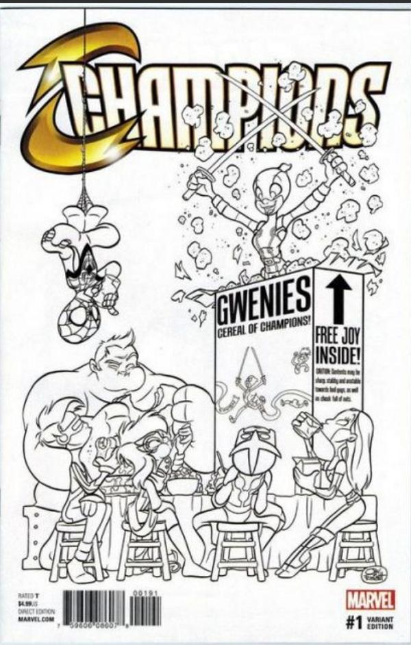 Champions #1 variant cover by Jay Fosgitt