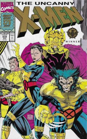 Uncanny X-Men #275 2nd Printing, Gatefold Wraparound Gold Logo Variant Cover cover