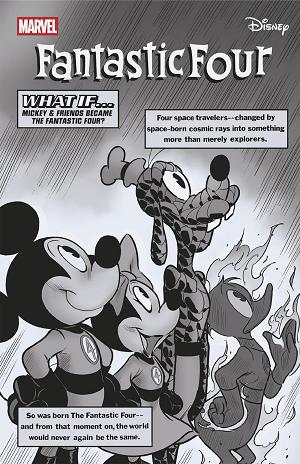 Fantastic Four #6 IVAN BIGARELLA BLACK AND WHITE DISNEY WHAT IF? FANTASTIC FOUR HOMAGE VARIANT [1:100] cover