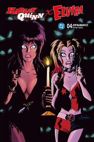 Harley Quinn X Elvira #4 CVR H CVR H INC 1:10 AMANDA CONNER CANDLE cover